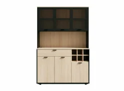 Keukenkast Mantek 120cm - decor - riva eik & zwart- Keukenkasten