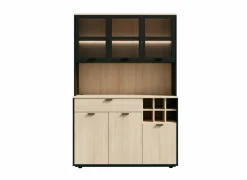 Keukenkast Mantek 120cm - decor - riva eik & zwart- Keukenkasten