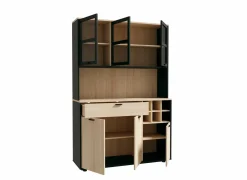 Keukenkast Mantek 120cm - decor - riva eik & zwart- Keukenkasten