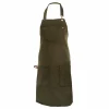 Tiseco Schorten|Keukenschort Velmar 70x85cm - katoen & polyester - olijfgroen