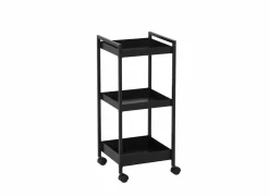 Keukentrolleys|Keukentrolleys|Keukentrolley Avosani 33,7x33,7x77cm - metaal - zwart