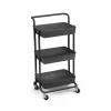 Keukentrolley Tomboy 43x34x85,5cm - metaal - zwart- Keukentrolleys|Keukentrolleys