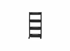 Keukentrolleys|Keukentrolleys|Keukentrolley uitrekbaar 37,5x15x78,5cm - kunststof - zwart