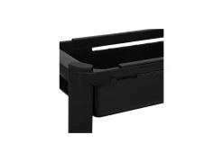 Keukentrolleys|Keukentrolleys|Keukentrolley uitrekbaar 37,5x15x78,5cm - kunststof - zwart