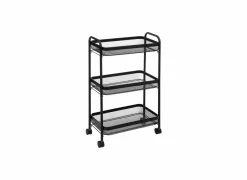 Keukentrolley 46,5x26,5x79cm - ijzer - zwart- Keukentrolleys|Keukentrolleys