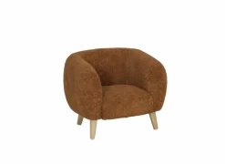 Kindermeubelen|Kinderfauteuil Hush 54x44x41cm - polyestervezel - cognac