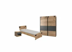 Kinderkamer Liverpool met bed 90x200cm -  schuifdeurkast 135cm en 1 nachtkastje- Complete Kinderkamers|Complete Kinderkamers