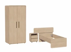 Complete Kinderkamers|Complete Kinderkamers|Kinderkamer met bed 90x200cm - kleerkast 155cm en 1 nachtkastje