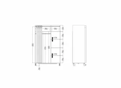 Kledingkast Kit 100x48x160cm - decor - jackson hickory & zand- Kledingrekken|Kledingrekken