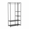 Kledingrekken|Kledingrekken|Kledingrek Gallo 90x40x178cm - melamine & metaal - zwart