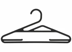 Kleerhanger Hang'up kunststof - zwart set van 5 anti slip- Kleerhangers|Kleerhangers