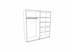 Draaideurkast|Draaideurkast|Kleerkast Attaylar 230cm - decor - oldwood vintage & donkergrijs