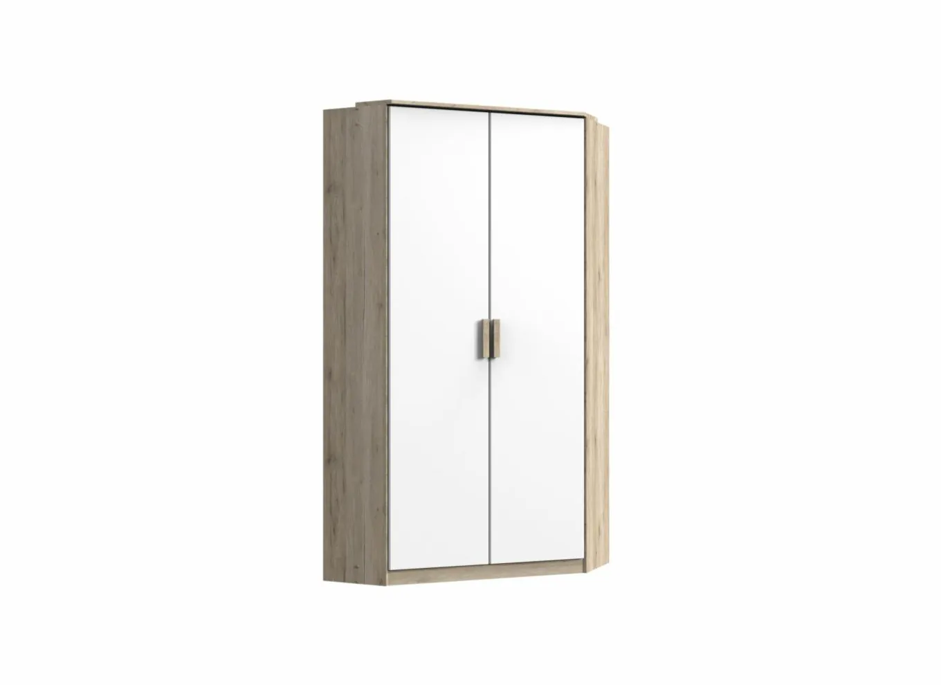Draaideurkast|Draaideurkast|Kleerkast Cariba 120cm - decor - sanremo & wit