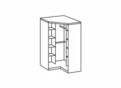 Draaideurkast|Draaideurkast|Kleerkast Cariba 120cm - decor - sanremo & wit
