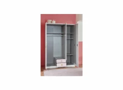 Kleerkast Cindy 139cm - decor - roze & wit- Draaideurkast|Draaideurkast