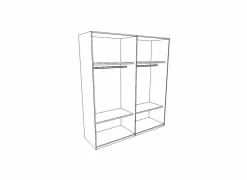 Draaideurkast|Draaideurkast|Kleerkast 212cm - decor - lariks & cristal oak