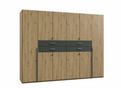 Draaideurkast|Draaideurkast|Kleerkast Denver 270cm - decor - artisanale eik & grafiet