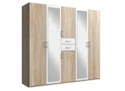 Kleerkast Diver 225cm - decor - sonoma eik & wit- Draaideurkast|Draaideurkast