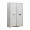 Kleerkast Elvis 126cm - decor - witte eik- Draaideurkast|Draaideurkast