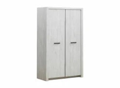 Kleerkast Elvis 126cm - decor - witte eik- Draaideurkast|Draaideurkast