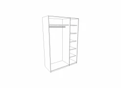 Kleerkast Fire 191,6cm - lamulux - mango- Draaideurkast|Draaideurkast