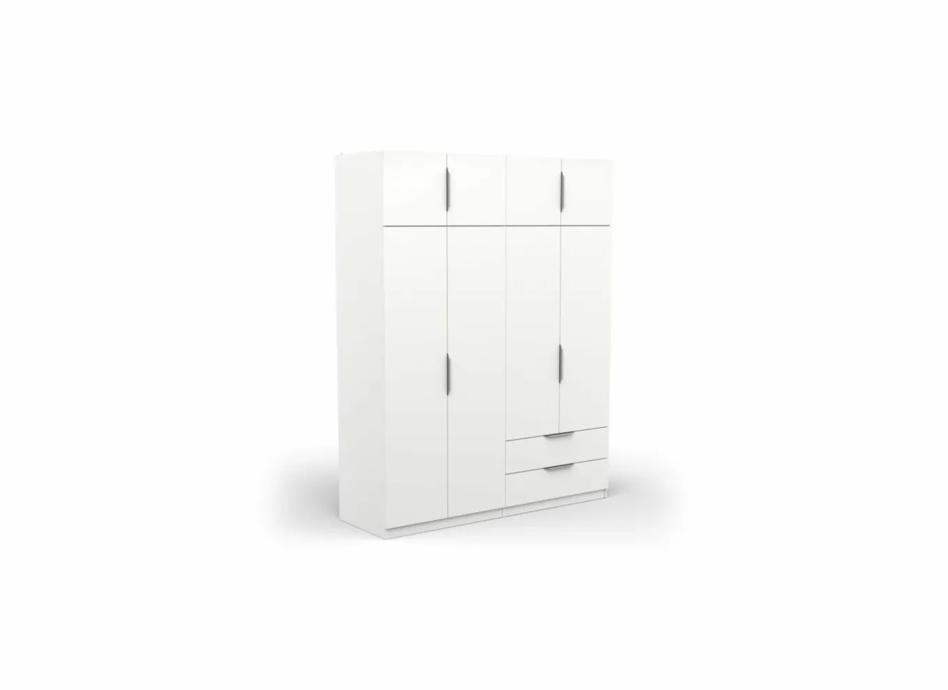 Draaideurkast|Kleerkast|Kleerkast Ghost 157cm - decor - wit