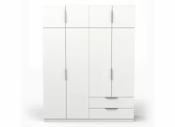 Draaideurkast|Kleerkast|Kleerkast Ghost 157cm - decor - wit