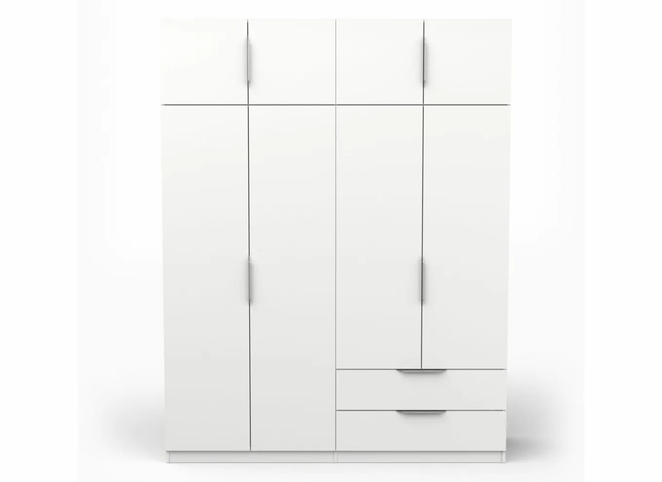 Draaideurkast|Kleerkast|Kleerkast Ghost 157cm - decor - wit