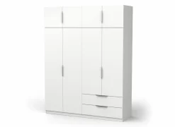 Draaideurkast|Kleerkast|Kleerkast Ghost 157cm - decor - wit
