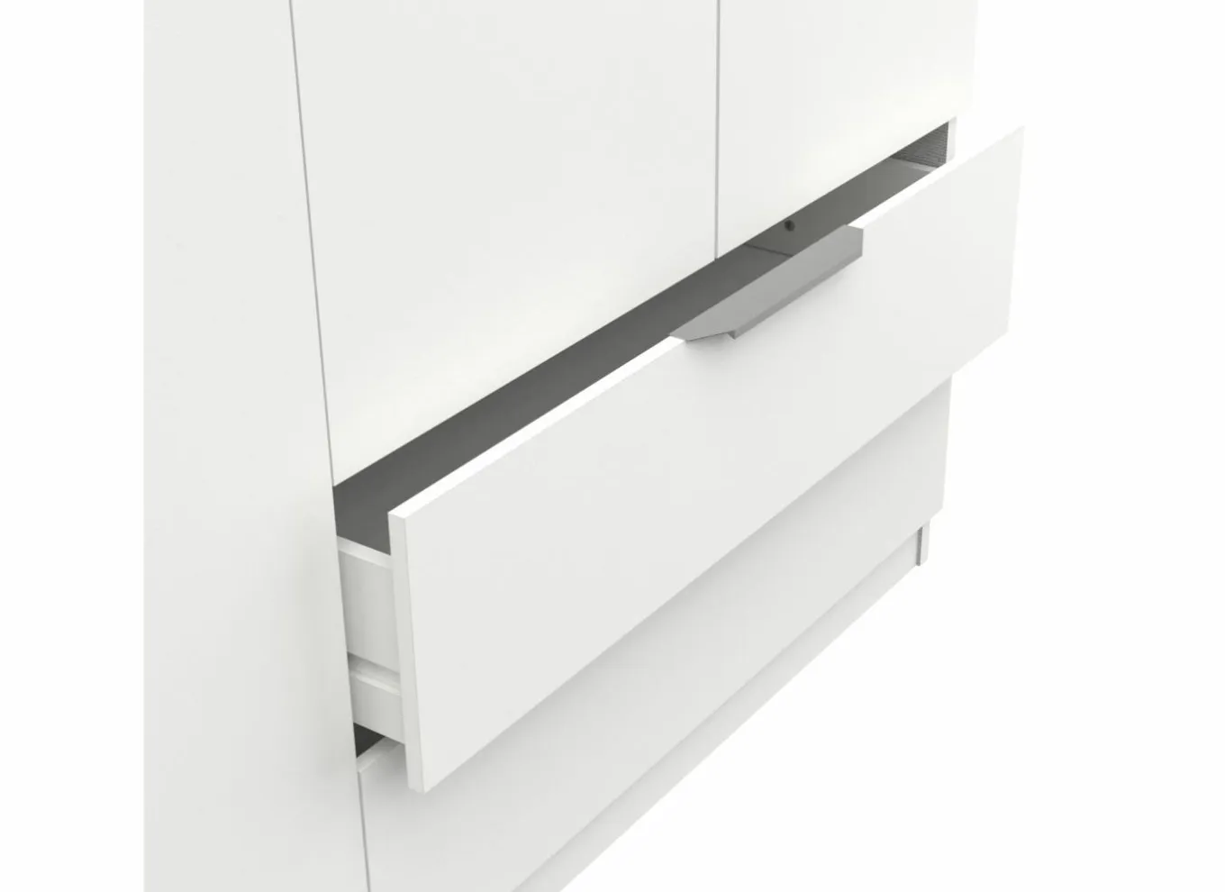 Draaideurkast|Kleerkast|Kleerkast Ghost 157cm - decor - wit