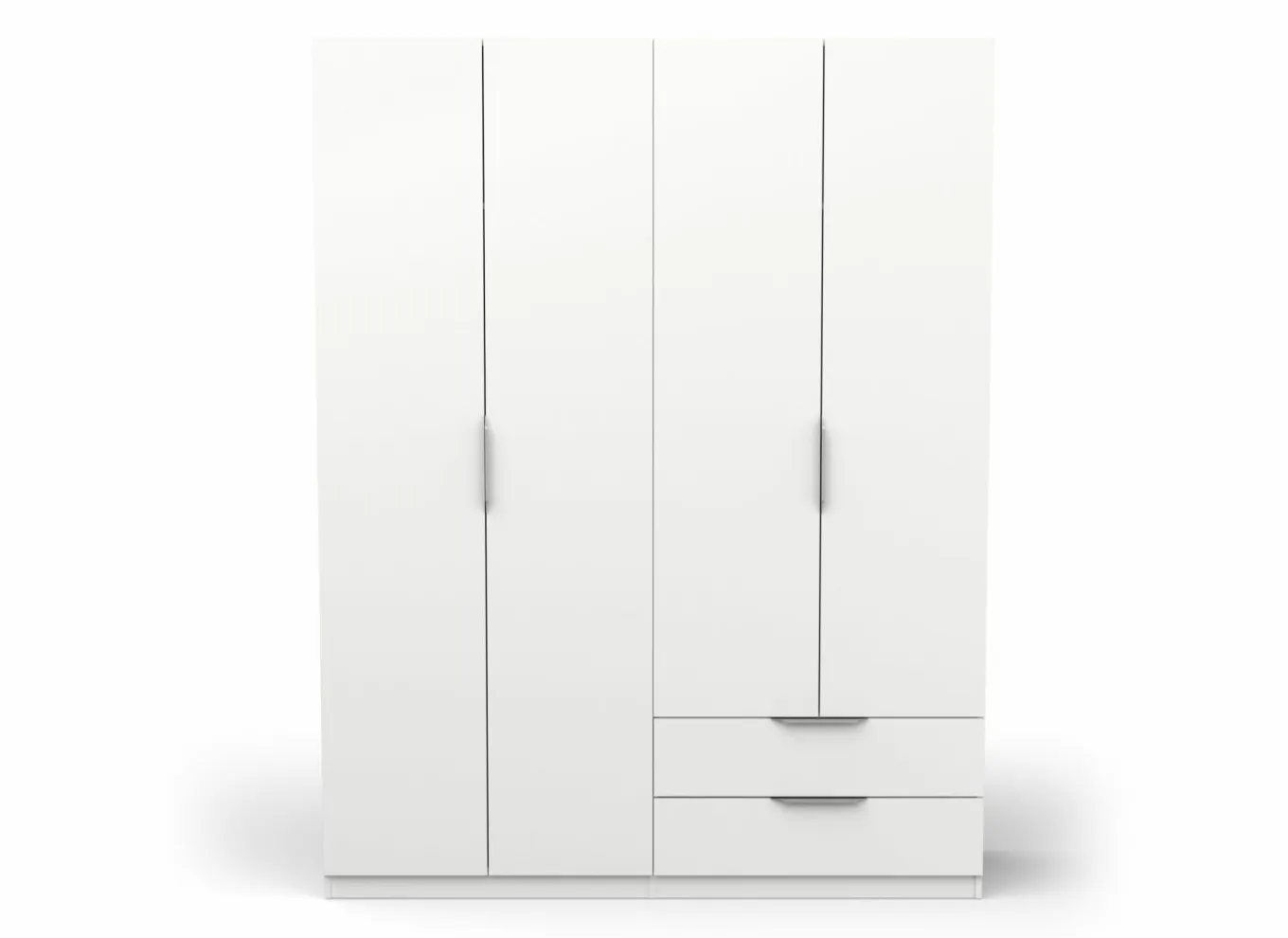 Draaideurkast|Kleerkast|Kleerkast Ghost 157cm - decor - wit