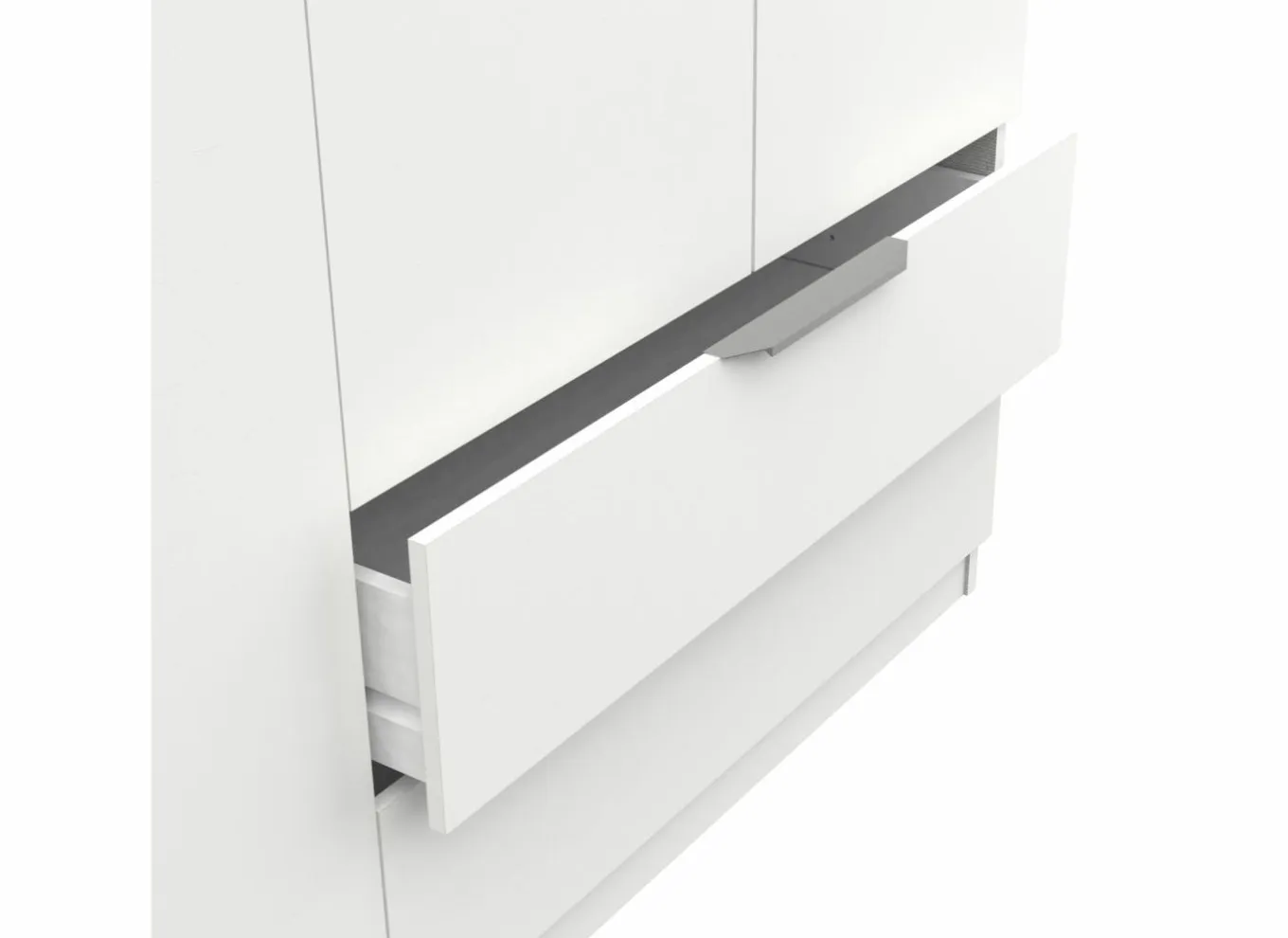 Draaideurkast|Kleerkast|Kleerkast Ghost 157cm - decor - wit