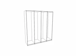 Kleerkast Holmes 200cm - MDF - eik- Draaideurkast|Draaideurkast