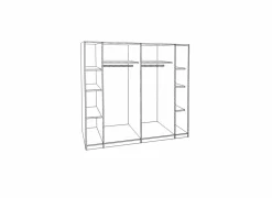 Kleerkast Kalixtus 200cm - decor - zand eik & wit- Draaideurkast|Schuifdeurkast