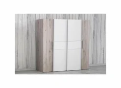 Kleerkast Kalixtus 200cm - decor - zand eik & wit- Draaideurkast|Schuifdeurkast