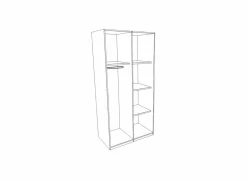 Kleerkast|Kleerkast Liverpool 90cm