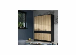 Draaideurkast|Draaideurkast|Kleerkast Lya 153cm - decor - cabezone oak & mauvella oak