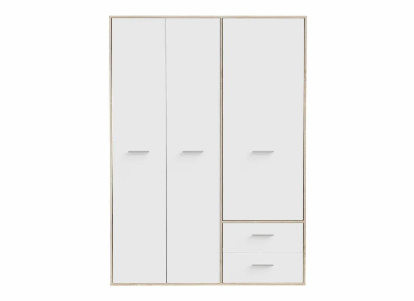 Draaideurkast|Draaideurkast|Kleerkast Mokkaro 145cm - decor - wit & sonoma eik