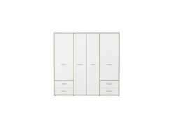 Draaideurkast|Draaideurkast|Kleerkast Mokkaro 206cm - decor - wit & sonoma eik