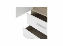 Draaideurkast|Draaideurkast|Kleerkast Mokkaro 206cm - decor - wit & sonoma eik