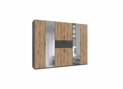 Kleerkast Moldau 270cm - decor- eik & grafiet- Draaideurkast|Draaideurkast