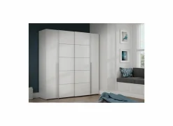 Kleerkast Narago 200cm - decor - wit- Draaideurkast|Schuifdeurkast