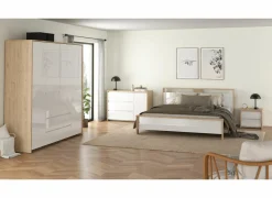 Kleerkast Next 197x58x202cm - decor - wit & jackson hickory- Draaideurkast|Draaideurkast