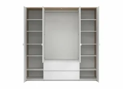Kleerkast Next 197x58x202cm - decor - wit & jackson hickory- Draaideurkast|Draaideurkast