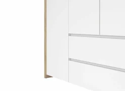 Kleerkast Next 197x58x202cm - decor - wit & jackson hickory- Draaideurkast|Draaideurkast