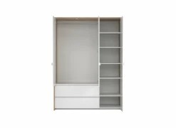 Kleerkast Next 149x58xH202cm - decor - wit & jackson hickory- Draaideurkast|Draaideurkast
