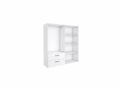 Draaideurkast|Draaideurkast|Kleerkast Orleans 181cm - decor - wit