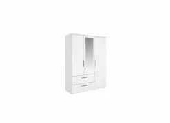 Draaideurkast|Draaideurkast|Kleerkast Orleans 145cm - decor - wit