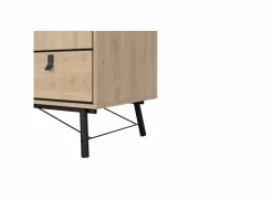 Draaideurkast|Draaideurkast|Kleerkast Ry 151cm - decor - bruin & zwart