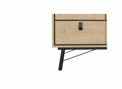 Draaideurkast|Draaideurkast|Kleerkast Ry 151cm - decor - bruin & zwart